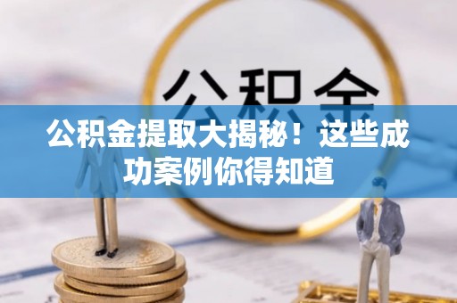爱民公积金提取大揭秘！这些成功案例你得知道