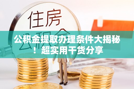 爱民公积金提取办理条件大揭秘！超实用干货分享