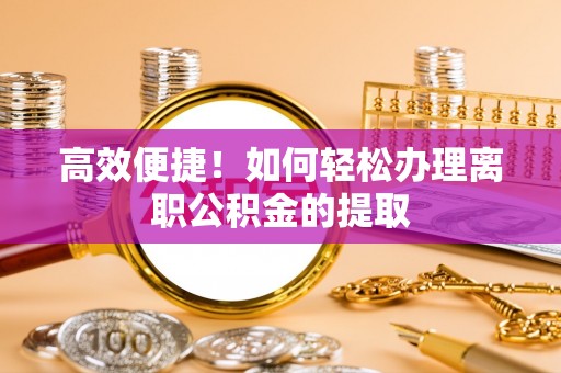 爱民高效便捷！如何轻松办理离职公积金的提取