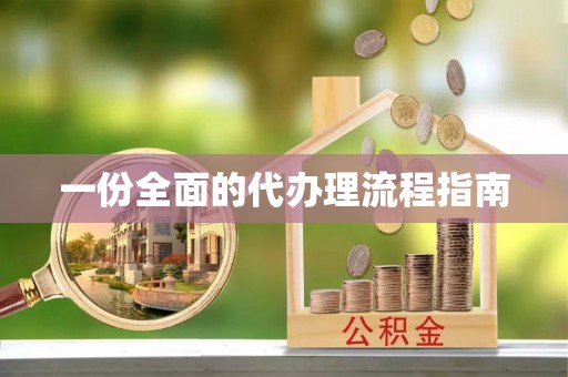 爱民一份全面的代办理流程指南